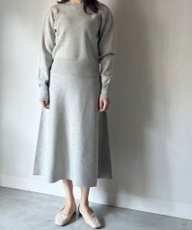 SERENE(セレン)/LIKE FRECH TERRY KNIT SKIRT/C/TOPGREY