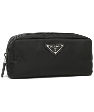 PRADA/プラダ ポーチ リナイロン サフィアーノレザー ポーチ トライアングルロゴ ブラック メンズ レディース PRADA 2NA045 2DMH F0002/505097626