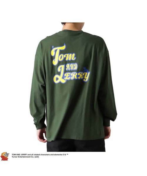 MAC HOUSE(men)(マックハウス（メンズ）)/DISCUS ディスカス DISCUS / Tom and Jerry タギングロングスリーブTシャツ 3173－5150EC/グリーン