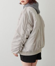 NICE CLAUP OUTLET(ナイスクラップ　アウトレット)/【natural couture】BIGボリュームMA－1/グレージュ