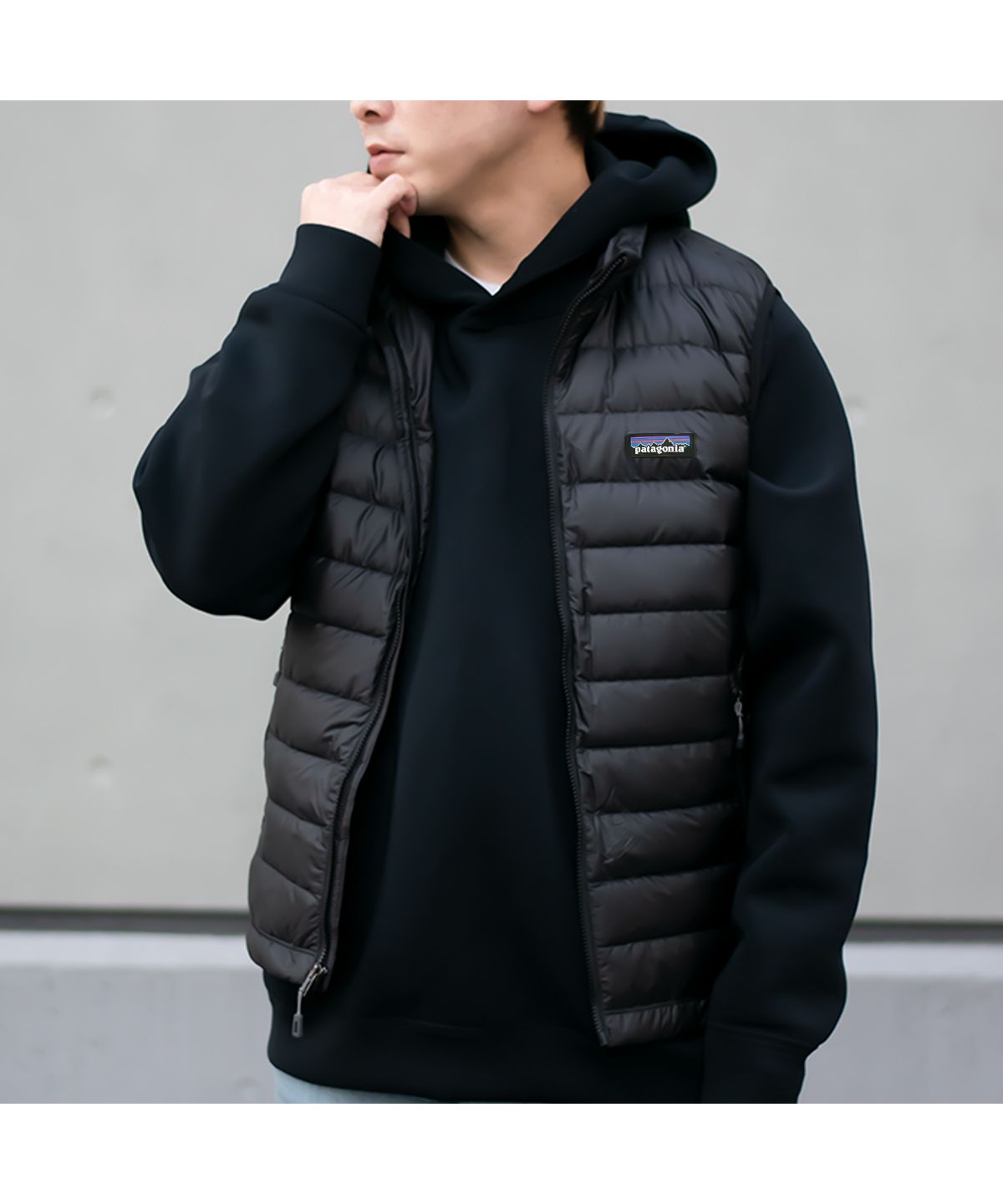 宇宙の香り 【美品】patagonia パタゴニア ダウンベスト メンズ 黒