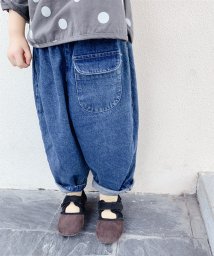 aimoha(aimoha（アイモハ）)/aimoha－KIDS－ 韓国子供服フロントポケットデニムテーパードパンツ/ブルー