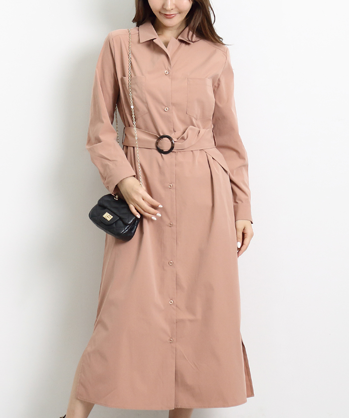 大人の上質 コート シャツワンピース 専用 otii 羽織 ベージュロング