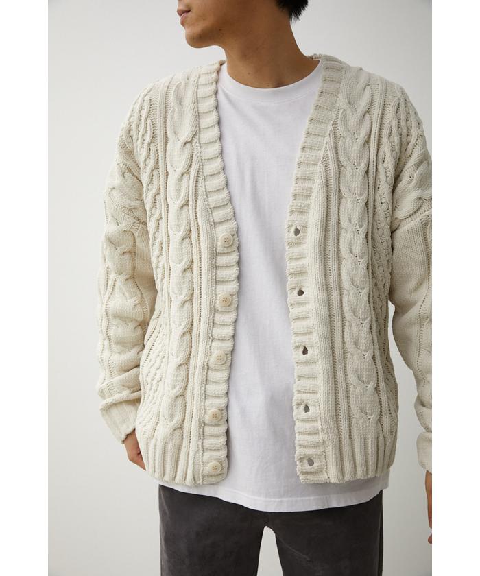 CHENILLE CABLE CARDIGAN(505100952) | アズールバイマウジー(AZUL by