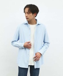 ABAHOUSE(ABAHOUSE)/【FLEX SHIRTS】マルチストレッチ ナローストライプ シャツ/サックスブルー