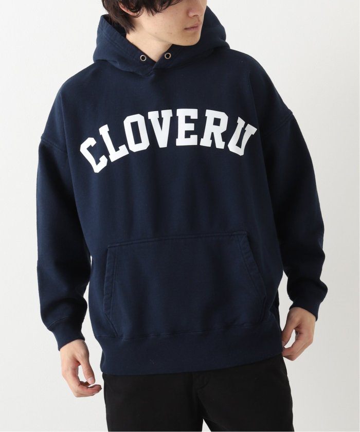 トップス WIDE SWEAT CLOVERU LOGO CREW Navy WIDE SWEAT CLOVERU LOGO CREW Navy クローバル