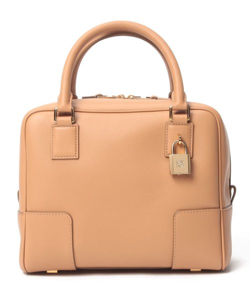 LOEWE(ロエベ)/【LOEWE】ロエベ  ハンドバッグ ショルダーバッグ   アマソナ19 スクエア バッグ  ナバカーフ ブラウン レディース/BEIGE