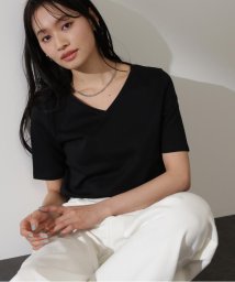 NATURAL BEAUTY BASIC(ナチュラルビューティーベーシック)/＜ベーシックカットソーシリーズ＞Vネック/クロ