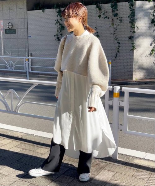 スピック スパン Spick Span サテンバックギャザーシャツワンピース Magaseek