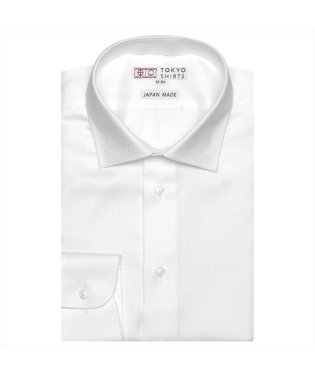 TOKYO SHIRTS/【国産しゃれシャツ】 セミワイド 長袖 形態安定 綿100% バスケット織り/505107334