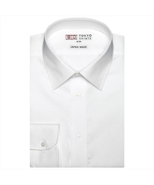 TOKYO SHIRTS(TOKYO SHIRTS)/【国産しゃれシャツ】 レギュラー 長袖 形態安定 綿100% ピンオックス織り/シロ