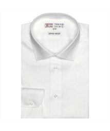 TOKYO SHIRTS/【国産しゃれシャツ】 セミワイド 長袖 形態安定 綿100% ヘリンボーン織り/505107336