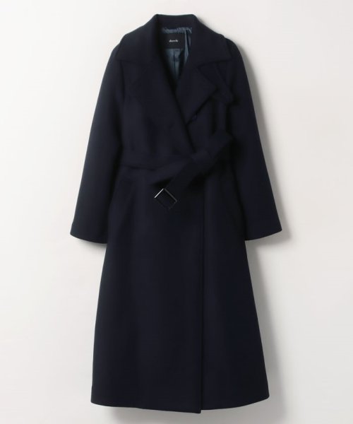 スプリットラグランロングコート ライトベージュ/サンドベージュ ネイビー/ダークネイビー キャメル/ライトブラウンの色味の違いに関しまして 生産時期が異なり釦が若干異なるためカラー表記を変更しておりますが 生地の色味は同一になります