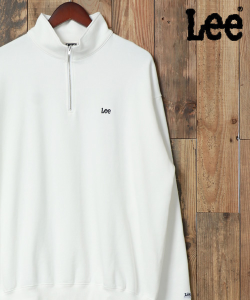Lee/リー】別注 裏毛 ワンポイント ハーフジップ スウェット