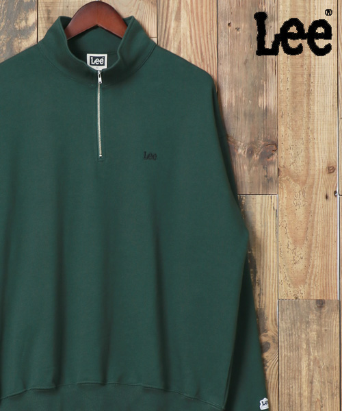 Lee/リー】別注 裏毛 ワンポイント ハーフジップ スウェット