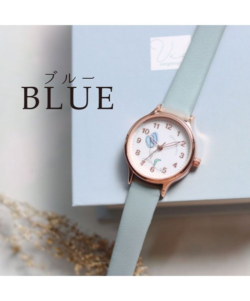 nattito(ナティート)/【メーカー直営店】腕時計 レディース ライフ フラワープリント 花柄 かわいい おしゃれ JN005/ブルー