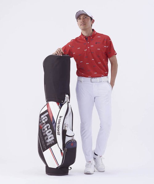 le coq sportif GOLF (ルコックスポルティフ（ゴルフ）)/ 大口径 キャディバッグ(9.5型)  グラフィックデザイン 3.2kg 6分割 47インチ対応/ホワイト