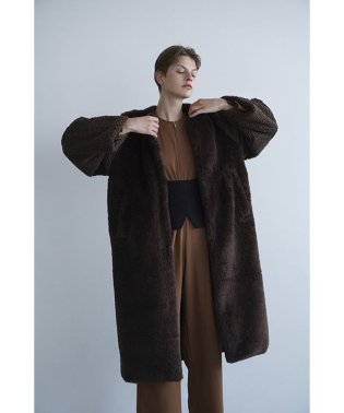 CLANE/MIX FUR COCOON COAT/505095919