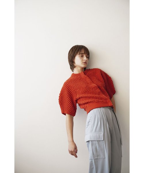 セール】3D DOT HALF SLEEVE KNIT CARDIGAN(505105019) | クラネ(CLANE 