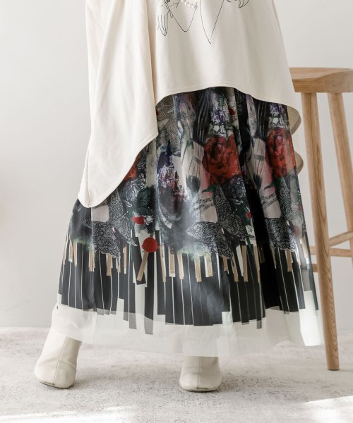 セール】鍵盤柄スカート(505108424) | イズ スカラー(iS ScoLar  