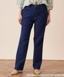 Leilian PLUS HOUSE(レリアンプラスハウス)/ストレッチストレートジーンズ【L JEANS】/ネイビー