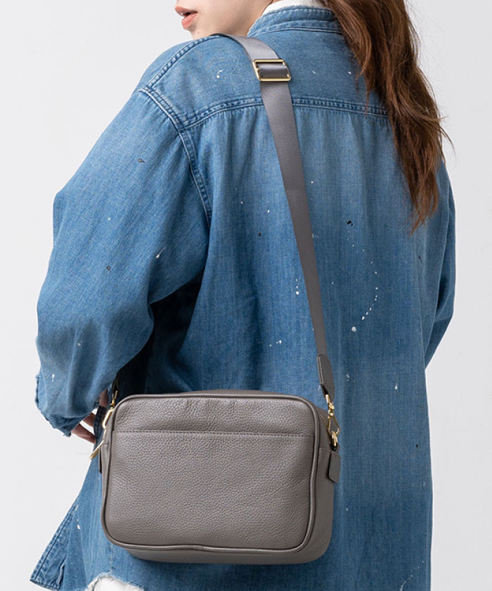 変更OK 牛本革・ハンドバッグ＊シルバー金具・ショルダーベルト付き