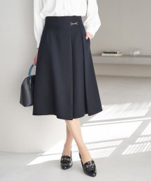 ROPE' PICNIC(ロペピクニック)/Powder Twill Stretch ビット付フレアスカート/ネイビー（40）