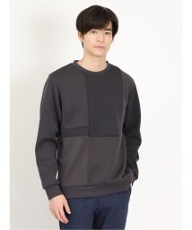 TAKA-Q(タカキュー)/SOFT CUSHION 異素材切替 クルーネックトレーナー 長袖 メンズ Tシャツ カットソー カジュアル インナー ビジネス ギフト プレゼント/グレー