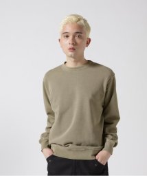 AVIREX(AVIREX)/《DAILY/デイリー》FADE WASH CREW NECK SWEAT / フェード ウォッシュ クルーネック スウェット/オリーブ