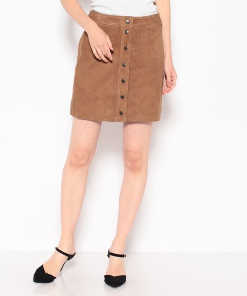 JOURNAL STANDARD(ジャーナルスタンダード)/GOAT SUEDE MINI SKIRT/キャメルA