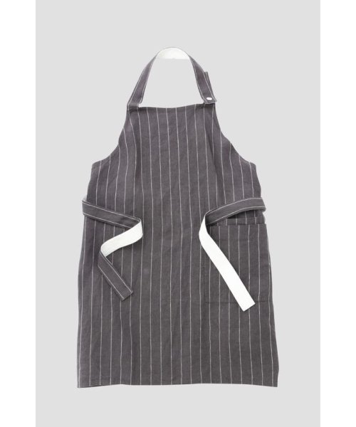 MARGARET HOWELL HOLD GOODS(マーガレット・ハウエル　ハウスホールドグッズ)/LINEN STRIPE APRON/GREY