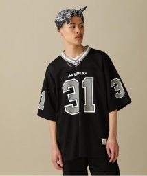 AVIREX(AVIREX)/MESH FOOTBALL GAME T－SHIRT / メッシュ フットボール ゲーム Tシャツ/ブラック