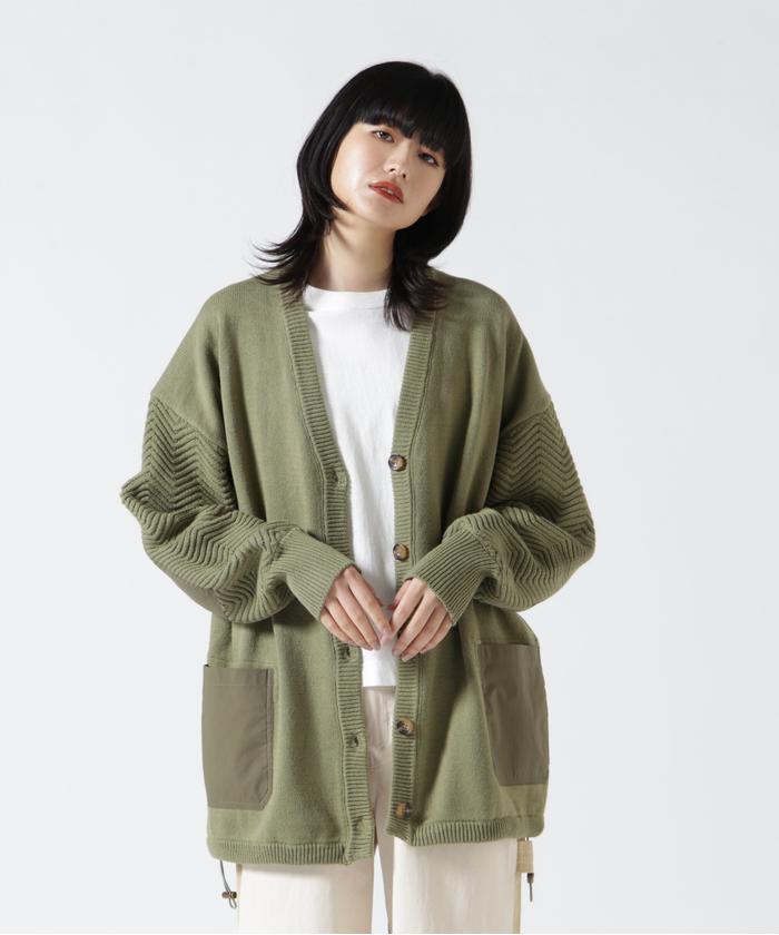 セール】NEW BACK V NECK CARDIGAN/ バックVネックカーディガン