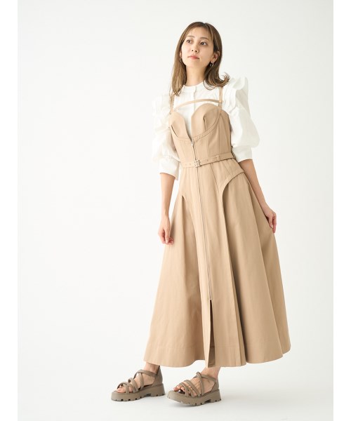 snidel コンビワンピ 新品タグ付き セール】【WEB限定】ニットベストコンビワンピース（ワンピース