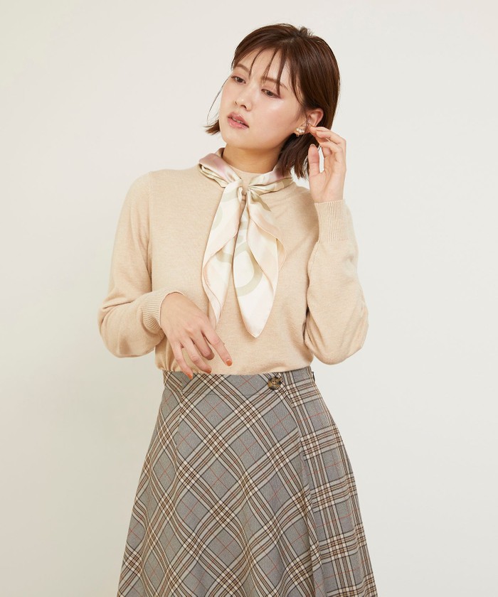 セール】【2WAY】スカーフ付き ニット(505113476) | フェルゥ(Feroux ...