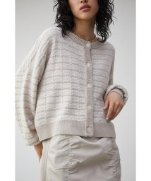 AZUL by moussy(アズールバイマウジー)/2WAY TWEED KNIT TOPS/BEG