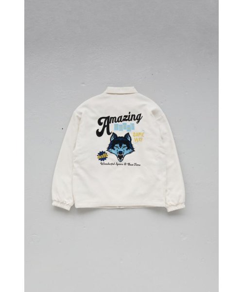 AZUL by moussy(アズールバイマウジー)/BACK EMBROIDERY BLOUSON/O/WHT1