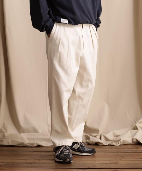 Schott(ショット)/TC DOUBLE PLEATED WIDE PANTS/2タック パンツ/キナリ5