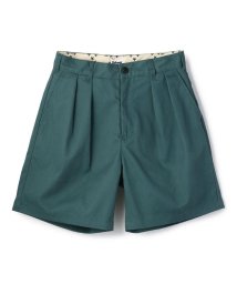 Schott(ショット)/DOUBLE PLEATED T/C SHORTS/ダブルプリーツ T/C ショーツ/グリーン