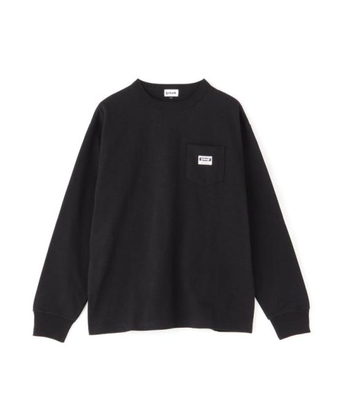 Schott(ショット)/LS WORK LABEL POCKET/ワークラベル ポケット ロングスリーブ Tシャツ/ブラック