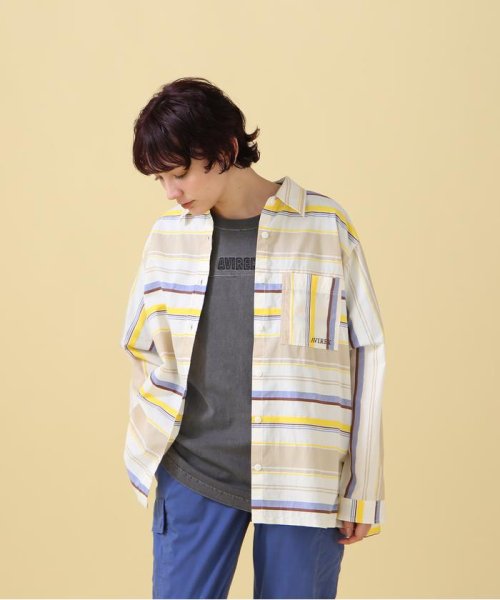 AVIREX(AVIREX)/YARN－DYED MULTI BORDER SHIRT/ ヤーンダイ マルチボーダーシャツ/イエロー