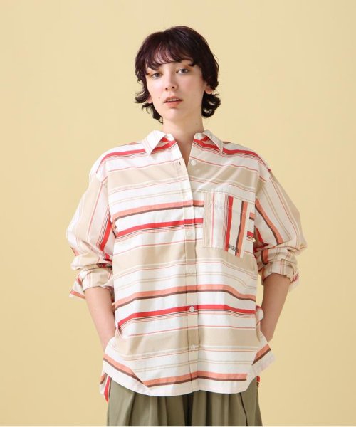 AVIREX(AVIREX)/YARN－DYED MULTI BORDER SHIRT/ ヤーンダイ マルチボーダーシャツ/レッド