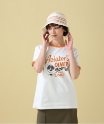 AVIREX(AVIREX)/DONUT PRINT RINGER T－SHIRT/ドーナツプリント リンガーTシャツ/オレンジ