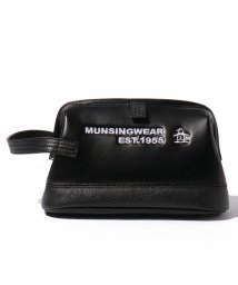 Munsingwear(マンシングウェア)/マグネット式ガマ口開閉カートポーチ/ブラック