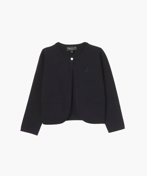 agnes b. GIRLS OUTLET(アニエスベー　ガールズ　アウトレット)/【Outlet】LS43 E CARDIGAN キッズ カーディガン/ブラック