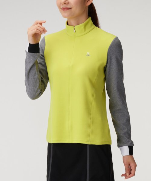 LANVIN SPORT(ランバン スポール)/スタンドジップ長袖シャツ【アウトレット】/イエロー