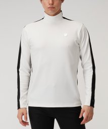 LANVIN SPORT(ランバン スポール)/モックネック長袖シャツ【UPF50+/ストレッチ】【アウトレット】/ホワイト×ブラック