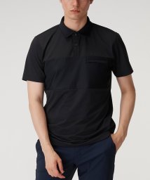 LANVIN SPORT(ランバン スポール)/切替デザイン半袖シャツ【吸汗/UPF50+】【アウトレット】/ブラック×ブラック