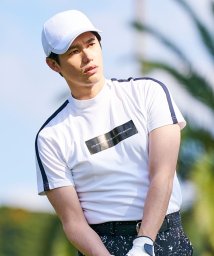 LANVIN SPORT(ランバン スポール)/【WEB限定】モックネック半袖シャツ【ECO/吸汗/UPF50+/ストレッチ】【アウトレット】/ホワイト×ブラック