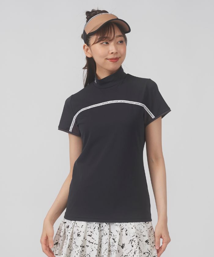 WEB限定】モックネック半袖シャツ【吸汗/UV/ECO】【アウトレット